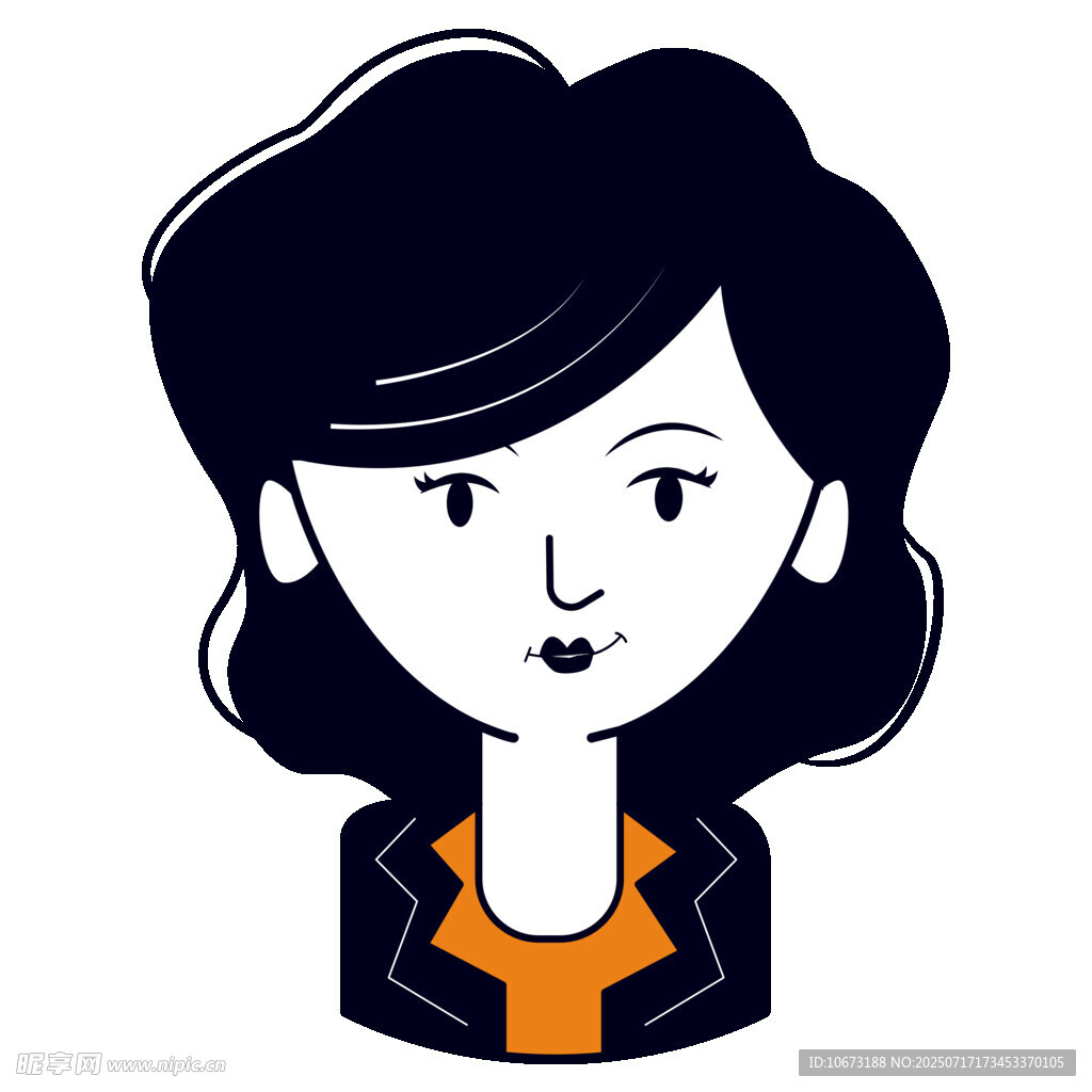 时尚短发女性头像