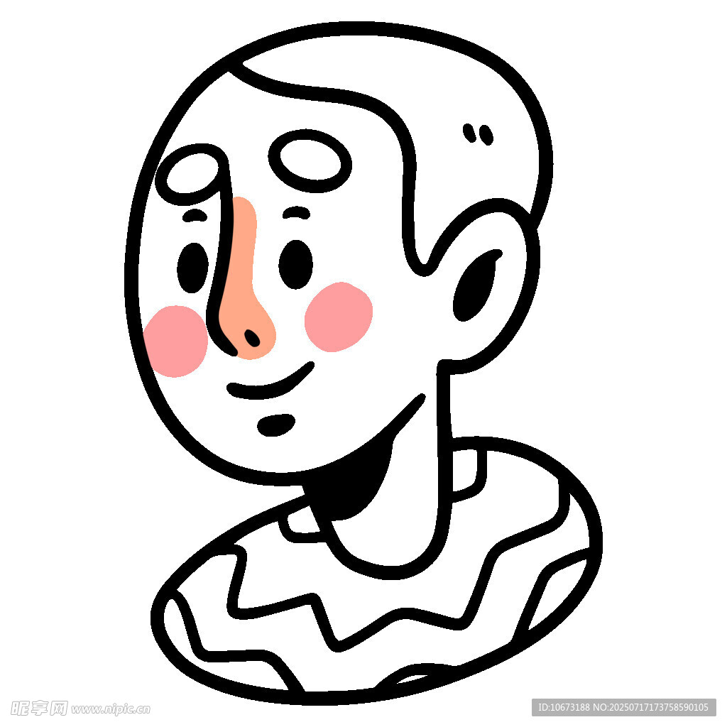卡通简约风男子头像