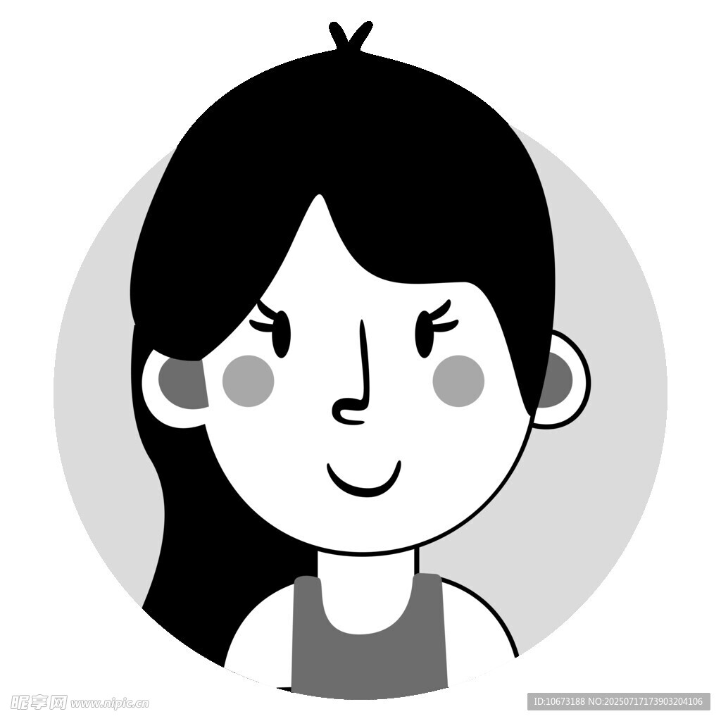 微笑女孩头像