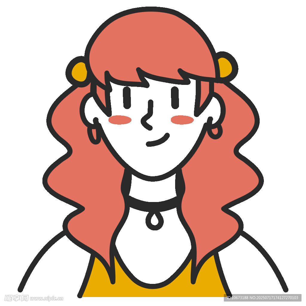 红发女孩头像