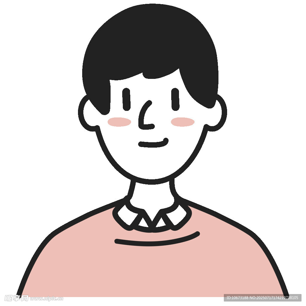 微笑男士头像