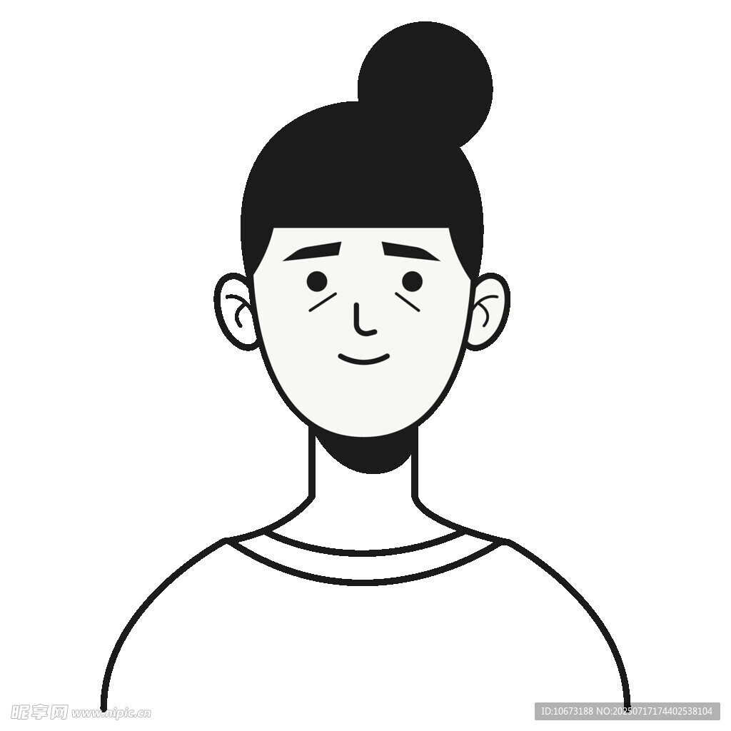 简约风格女性头像