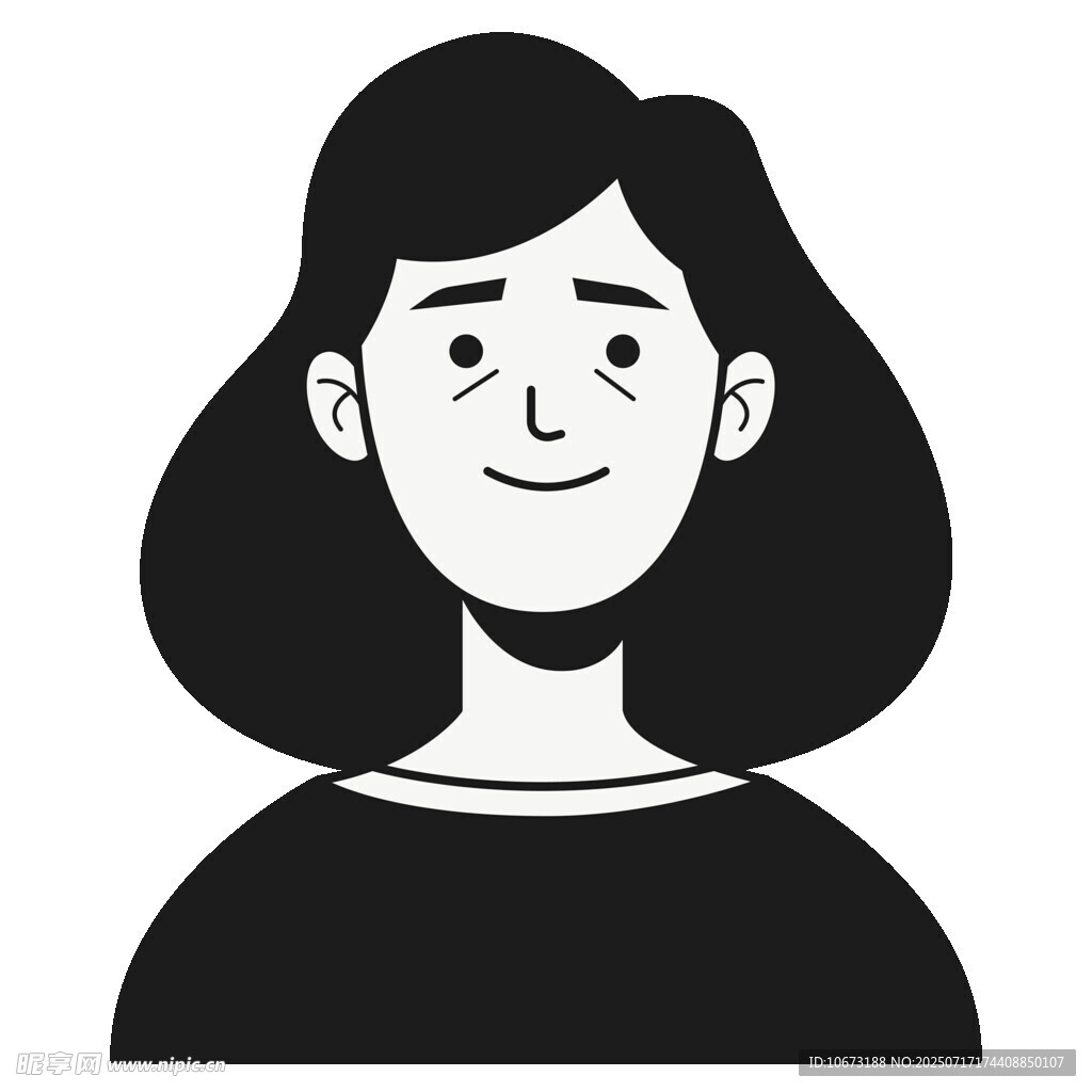 微笑女性头像