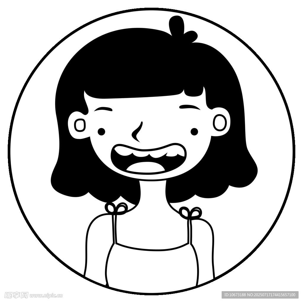 微笑女孩头像