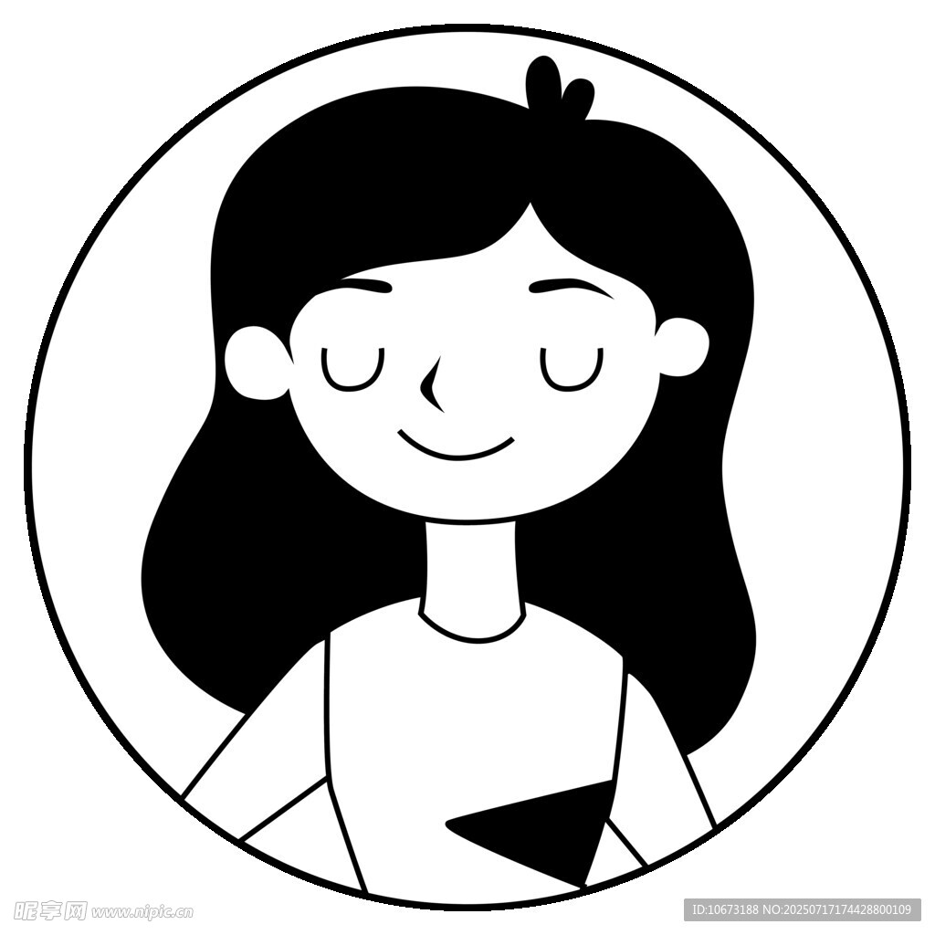 微笑女孩头像