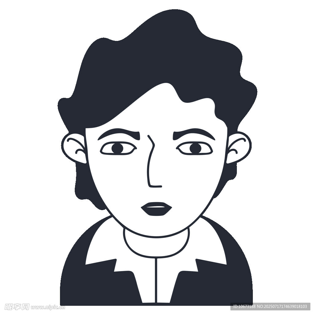 短发女性头像