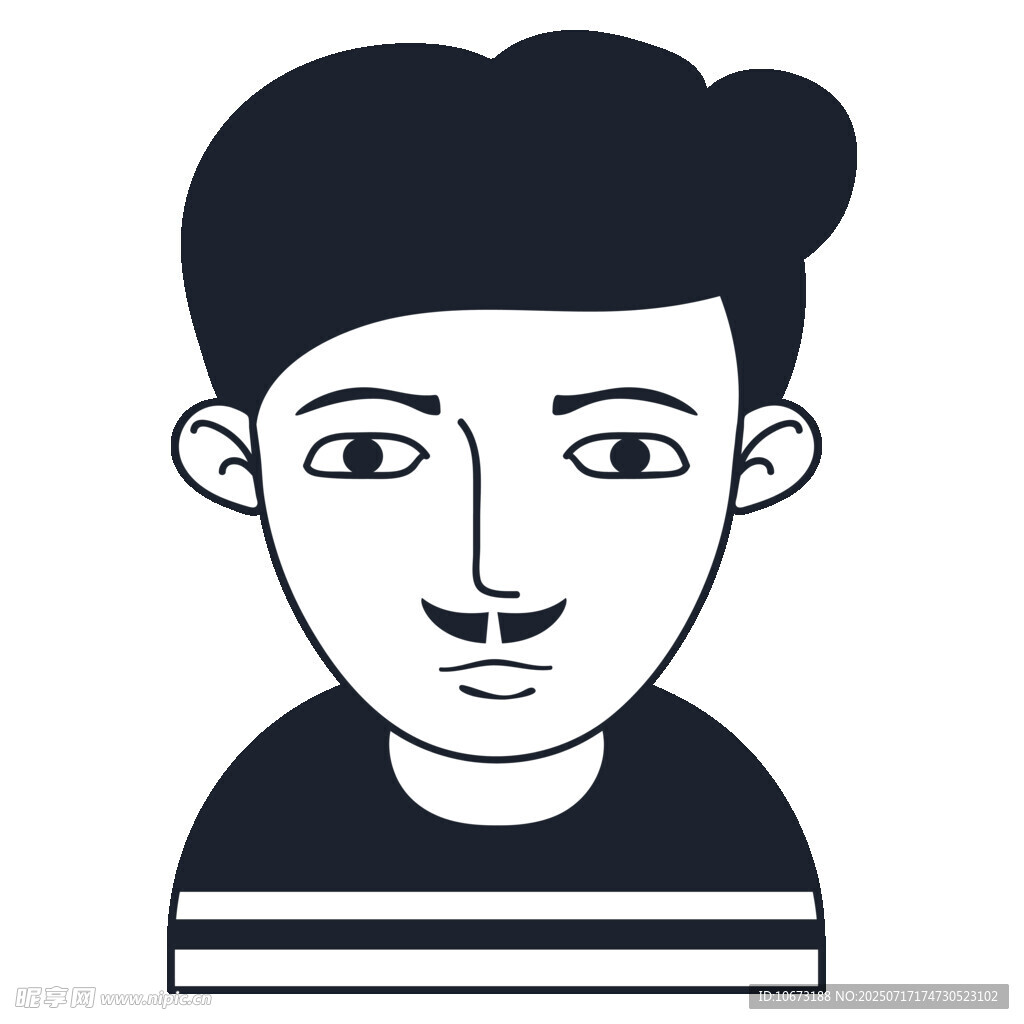 卡通风格男士头像