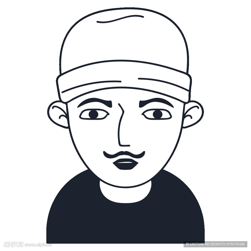 戴帽男子头像