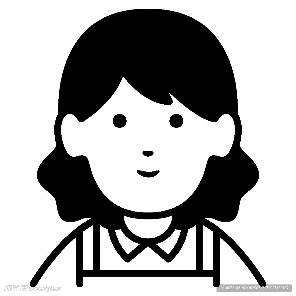 微笑的围裙女孩