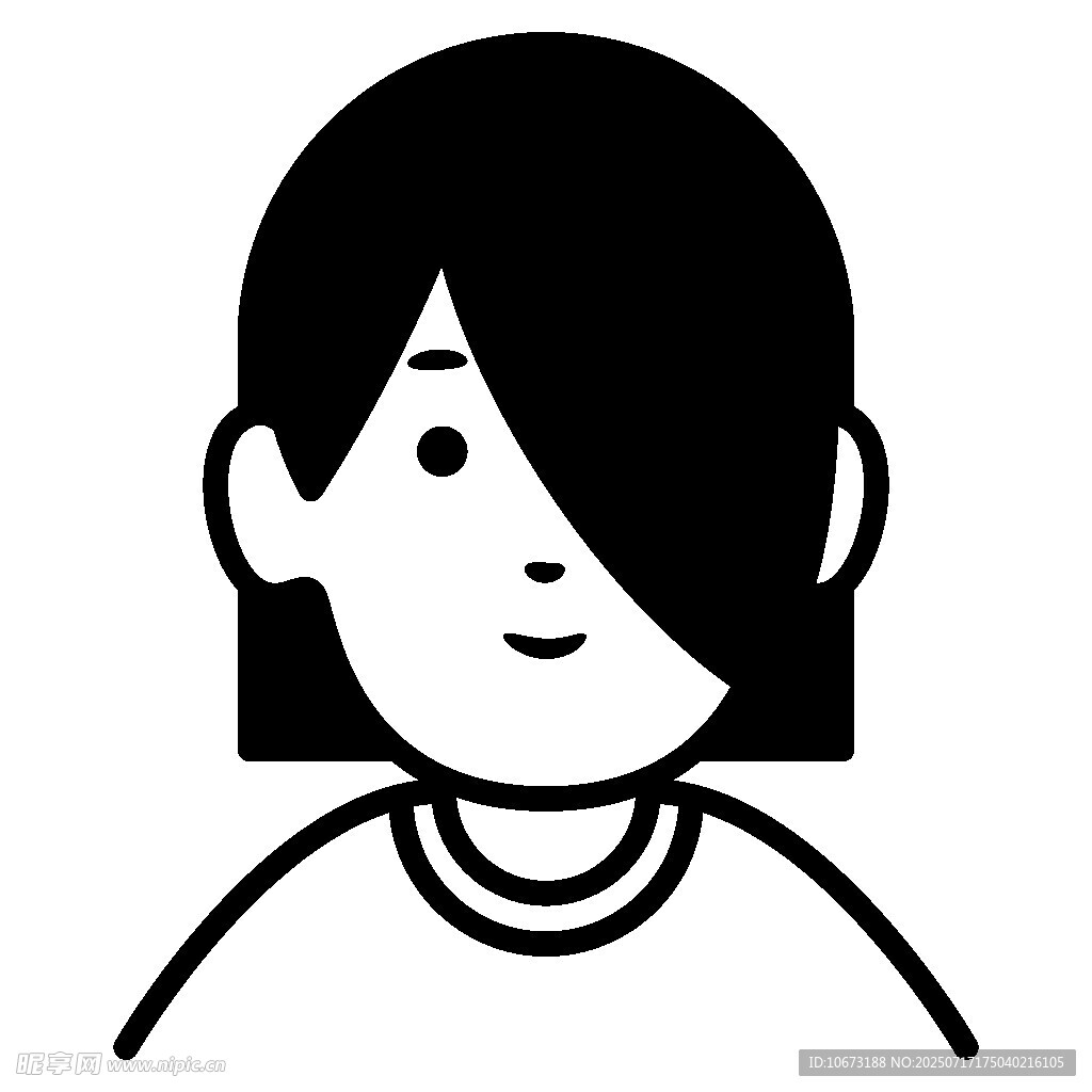 简约风格女性头像
