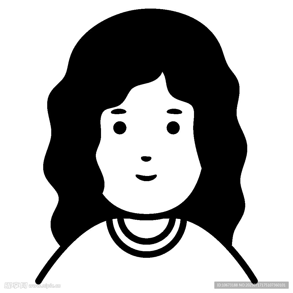 长发女性头像