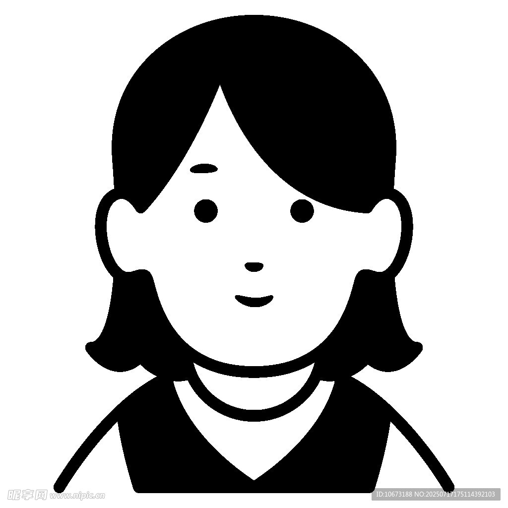 简约风格女性头像