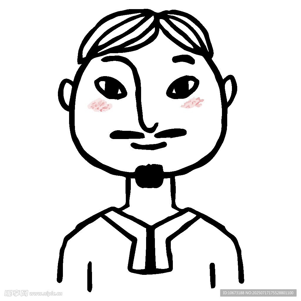 卡通风格男子头像