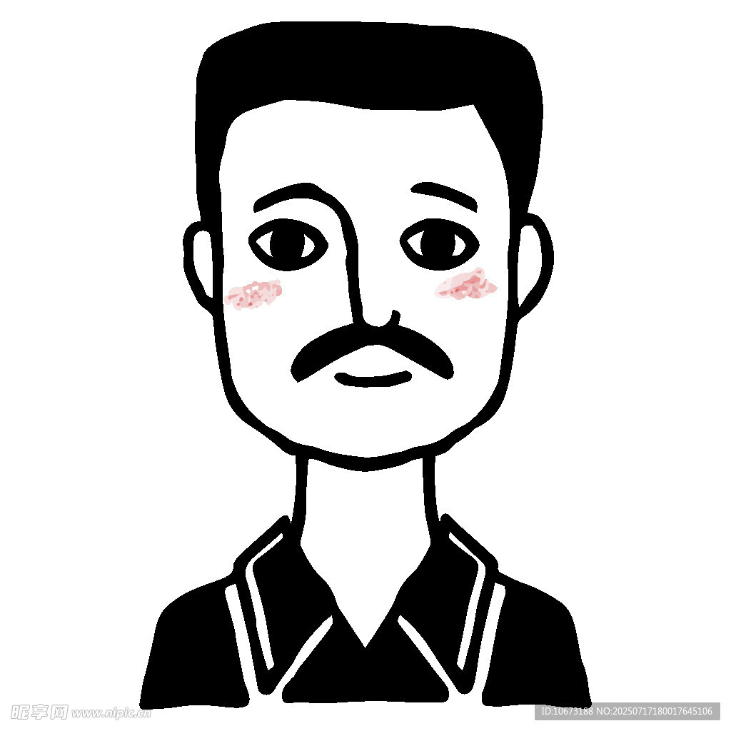 留须男子卡通形象