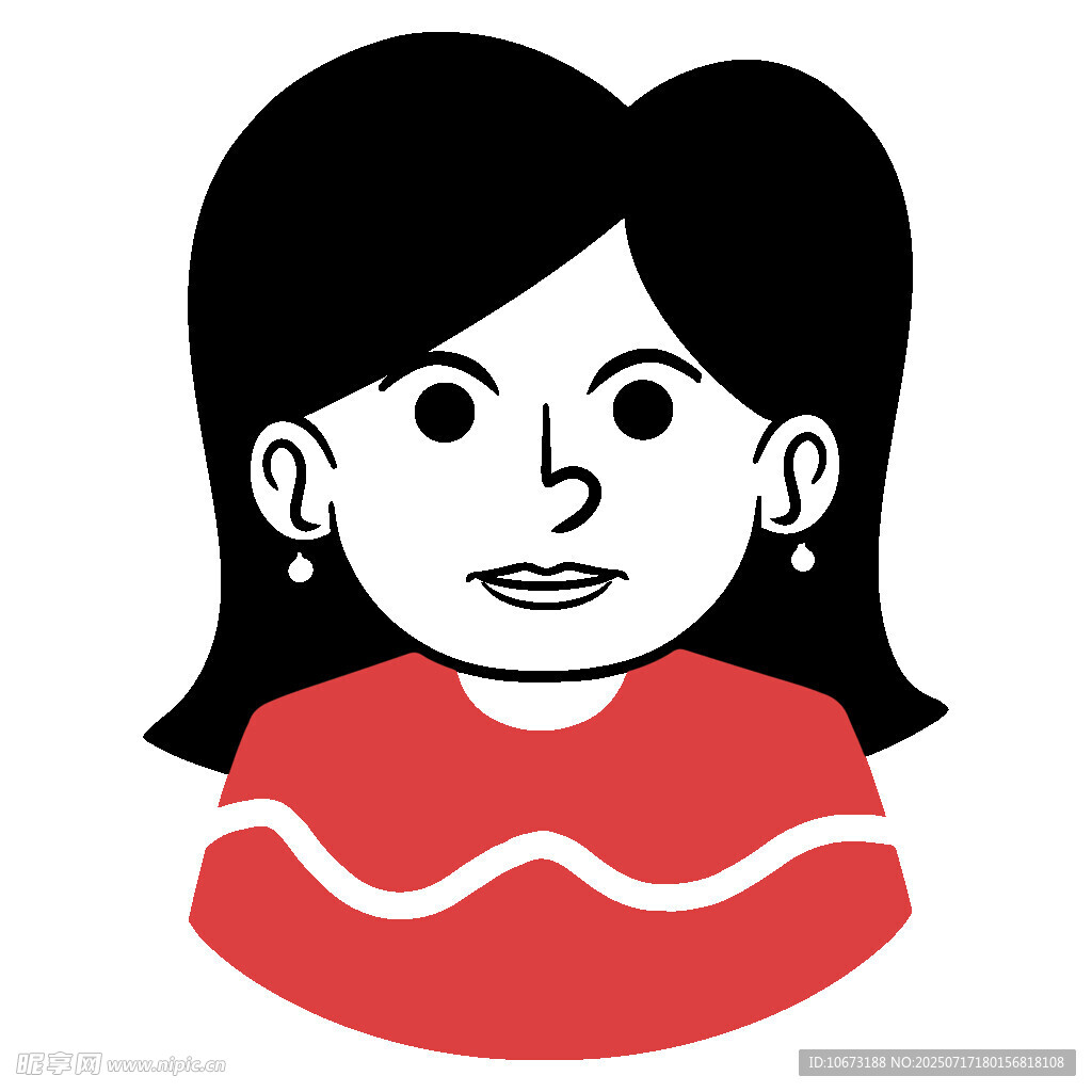 红衣女子头像