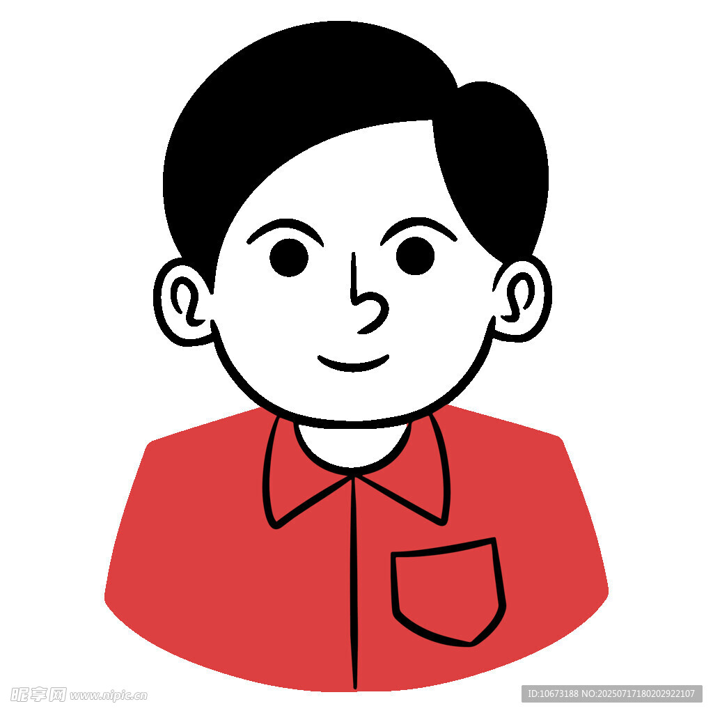 穿红衣的卡通男子形象