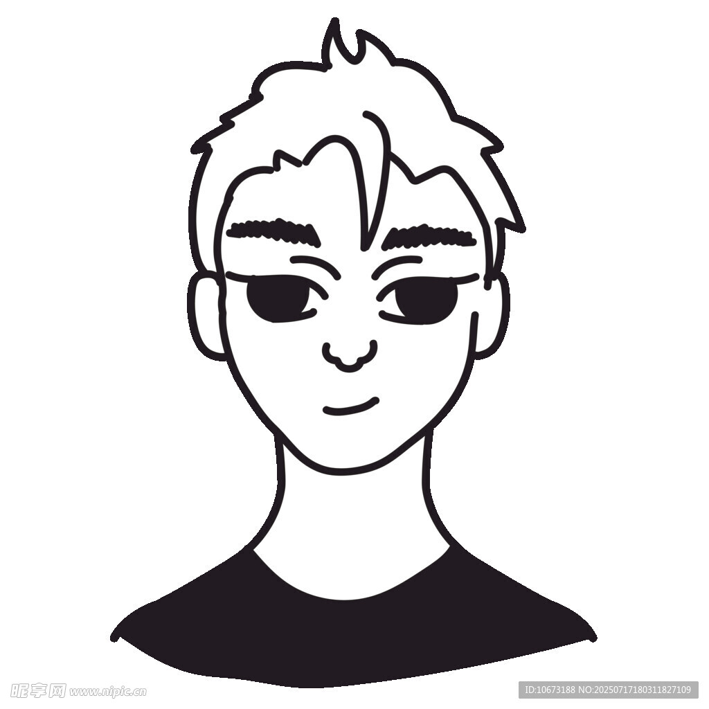卡通风格男性头像