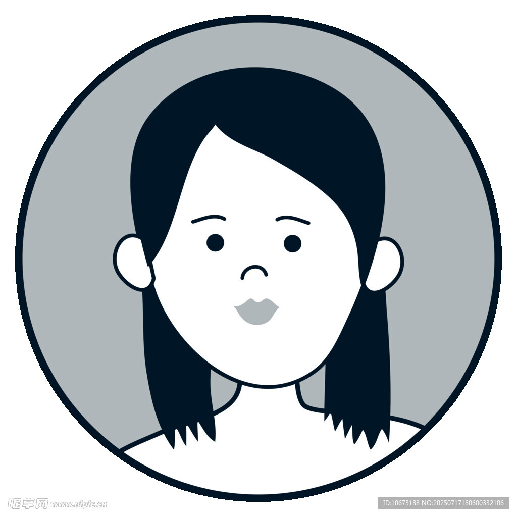 简约风格女性头像