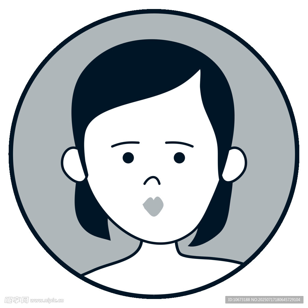 简约风格女性头像