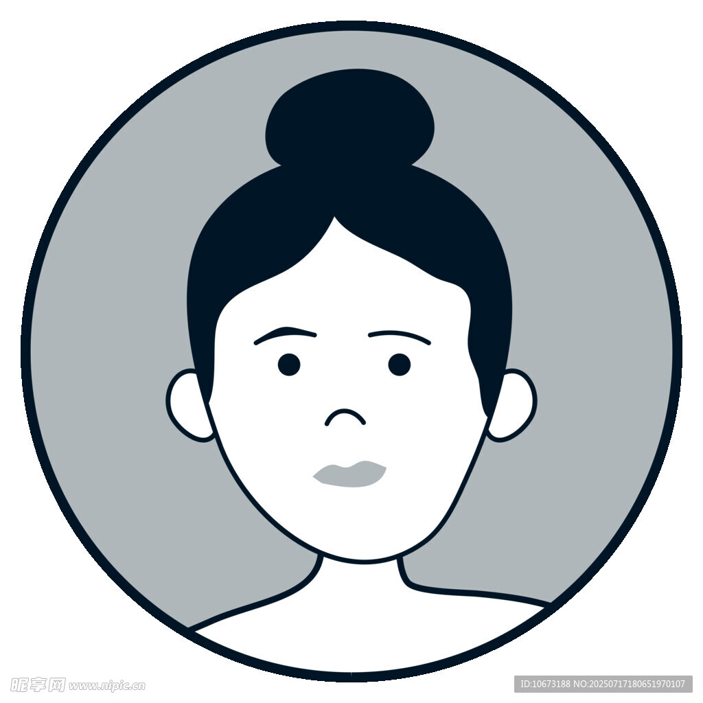 简约风格女性头像