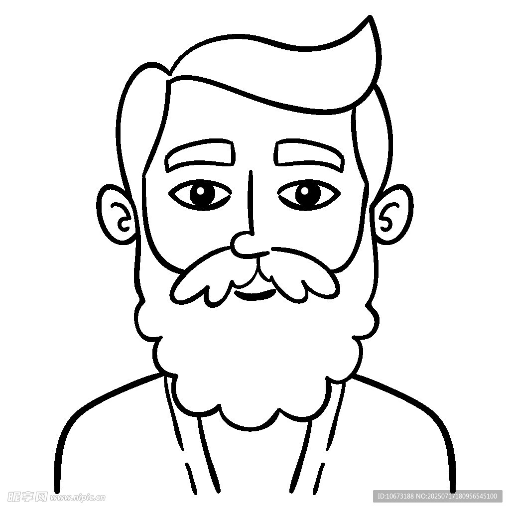 留胡须男士头像