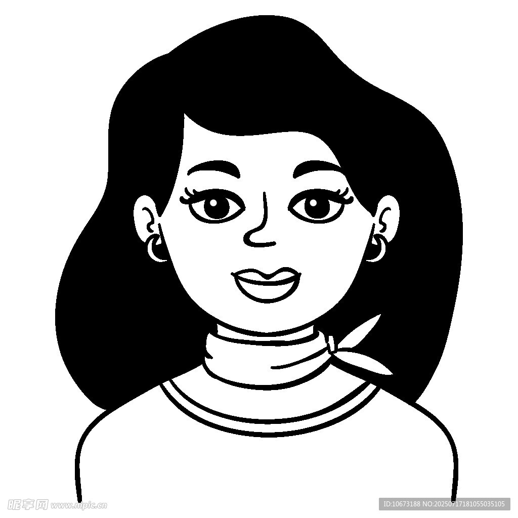 微笑女孩头像