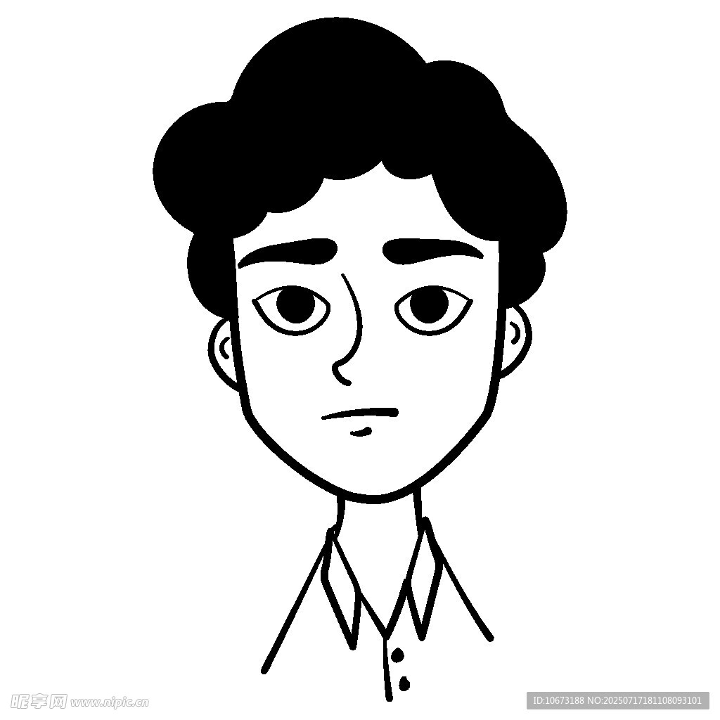 卡通风格男性头像