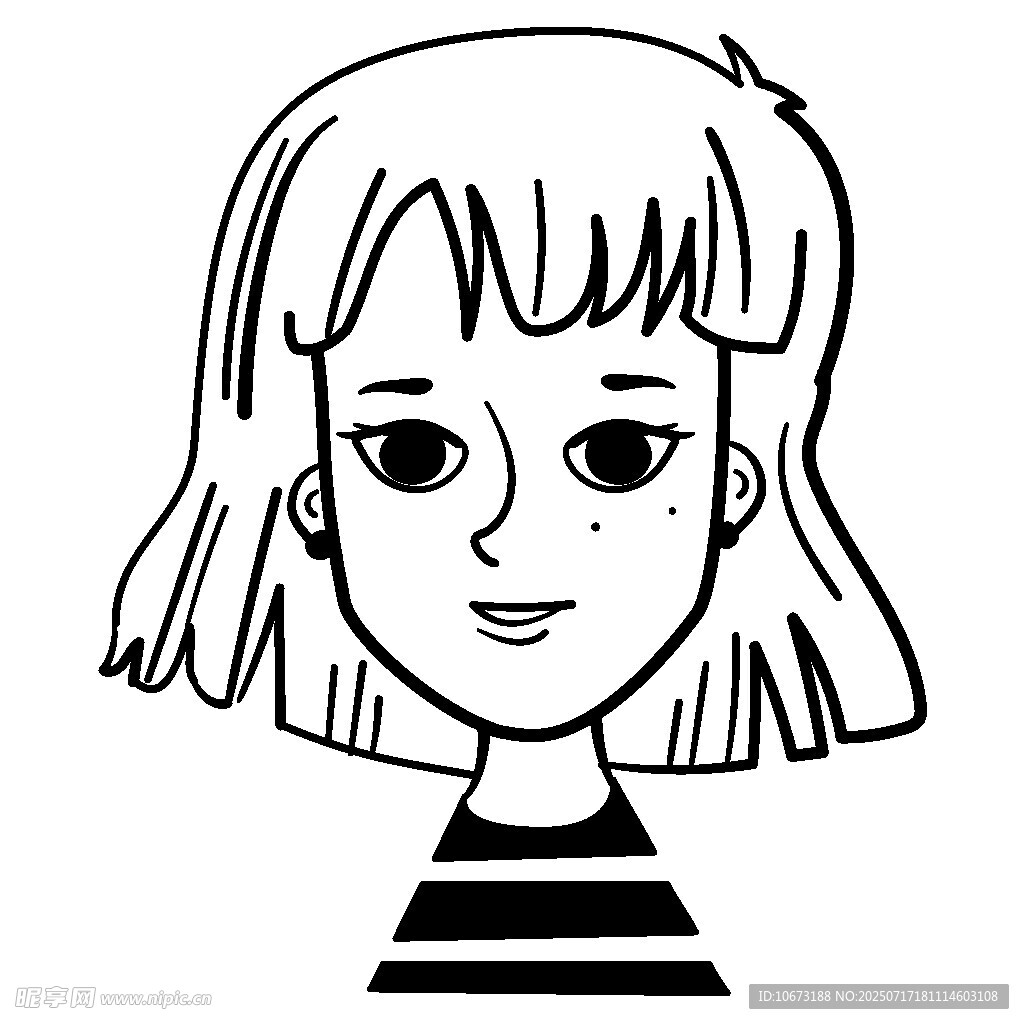 短发女孩头像