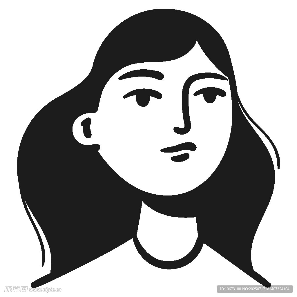 简约风格女性头像