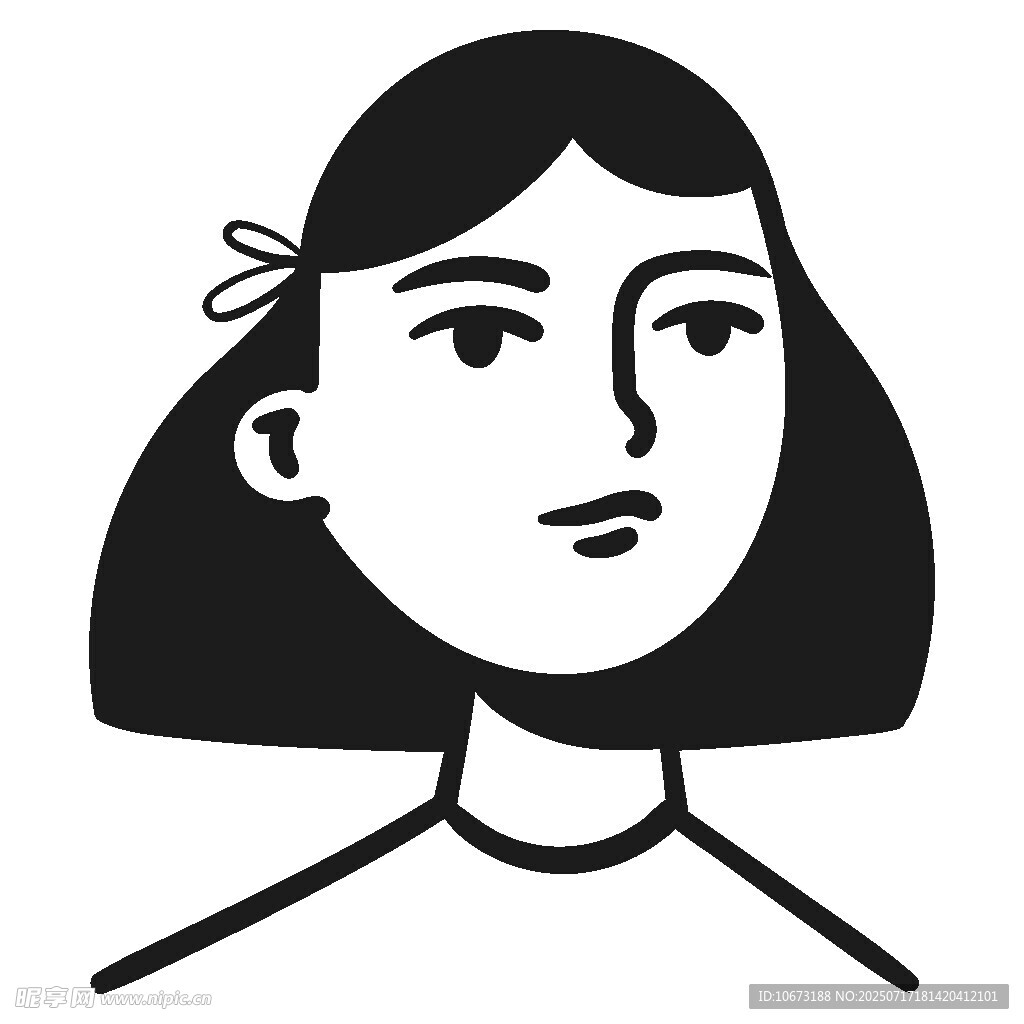 短发女孩头像