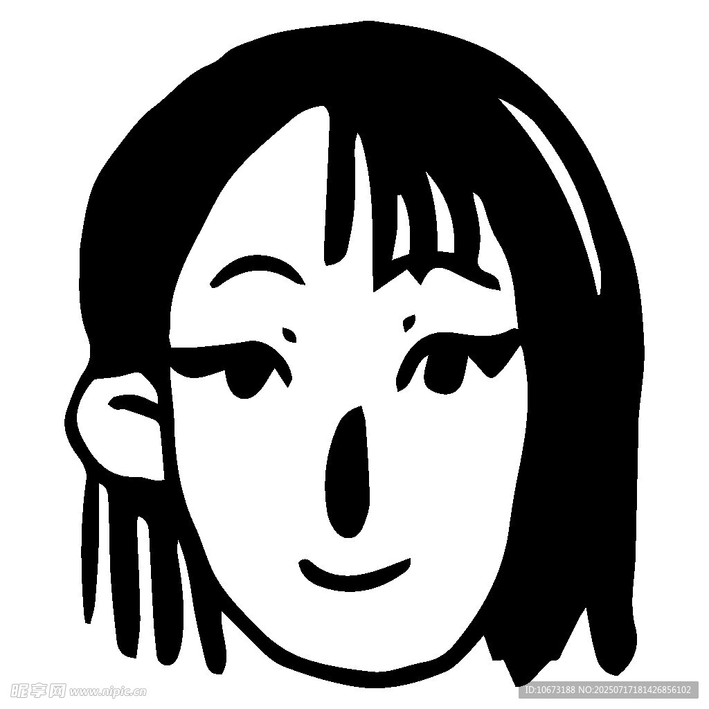 简约卡通风格女性头像