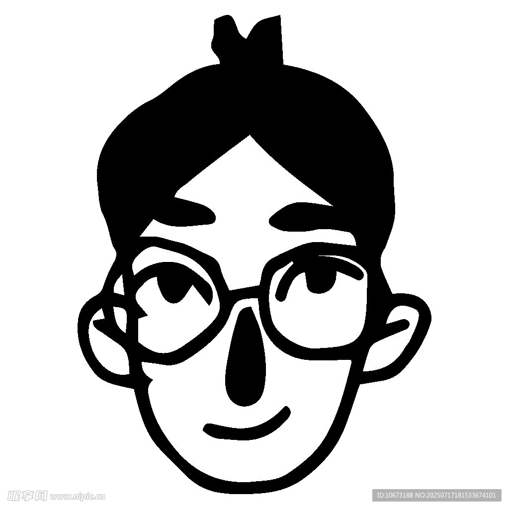 戴眼镜的卡通人物头像