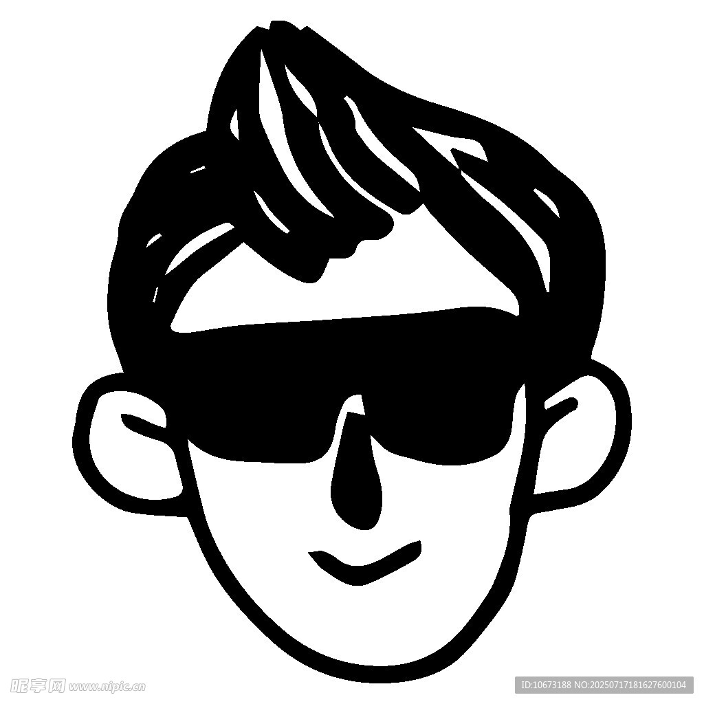 戴墨镜的卡通男子头像