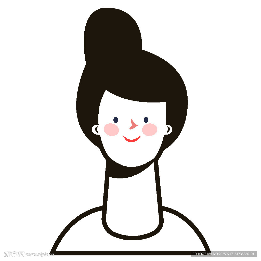 微笑女孩头像