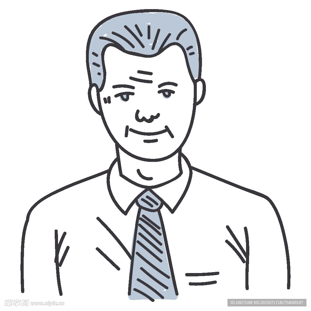 商务男士头像插画
