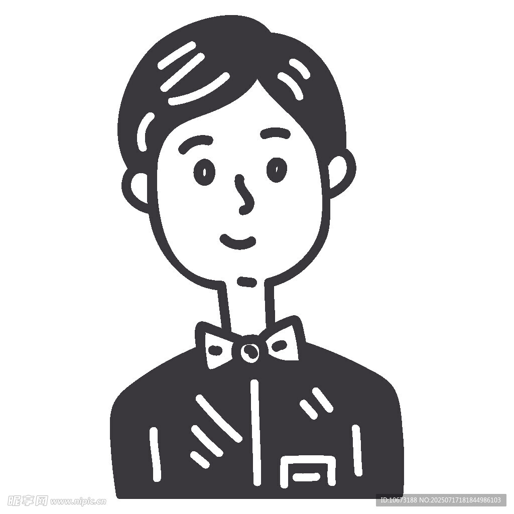 穿制服的微笑男性