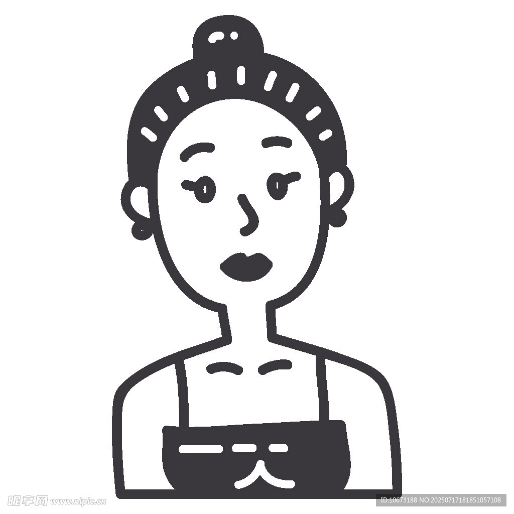 简约线条勾勒的女性形象