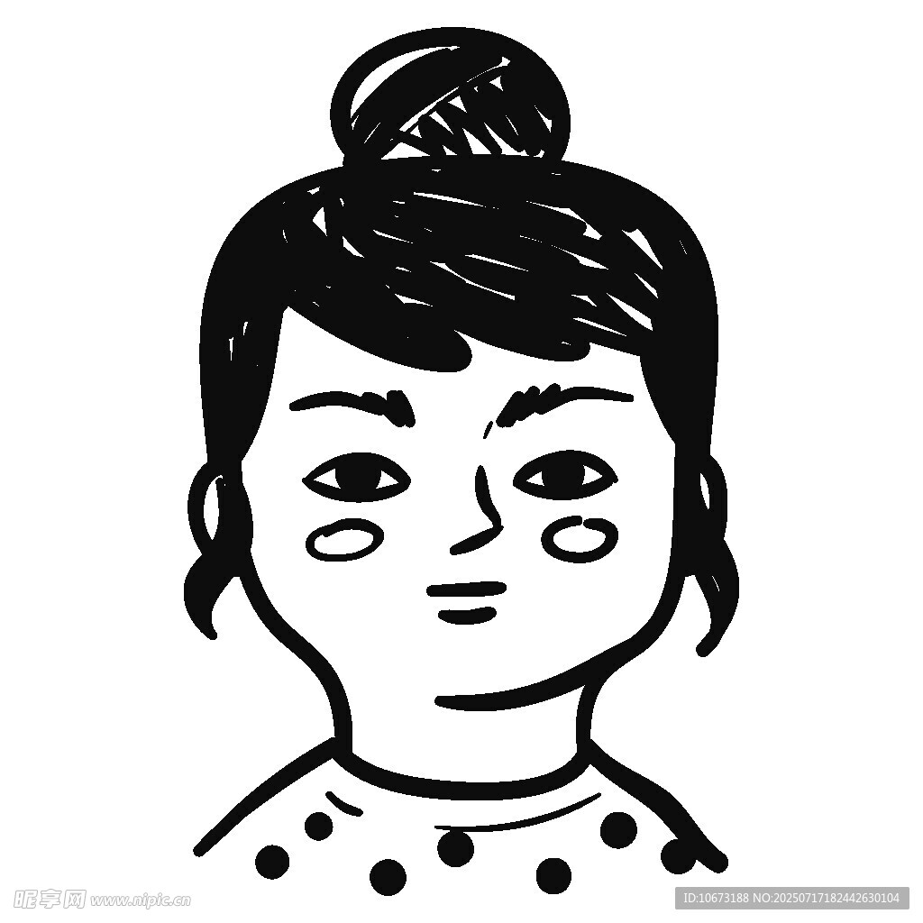 卡通风格女孩头像