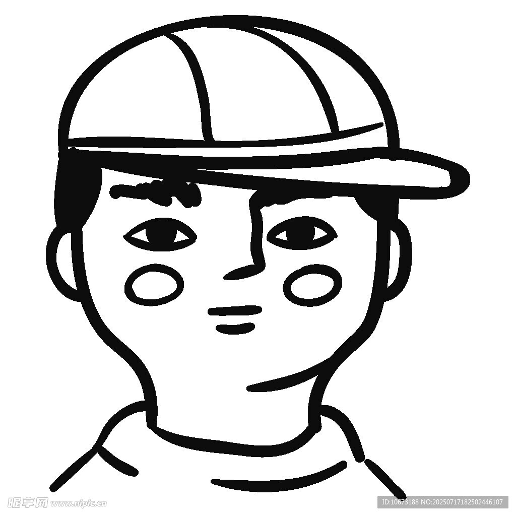 戴帽卡通男孩头像