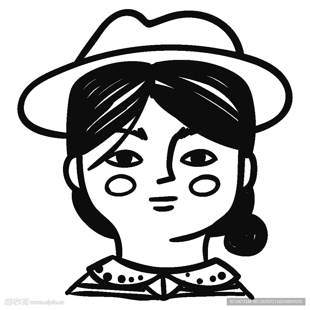 戴帽女孩头像