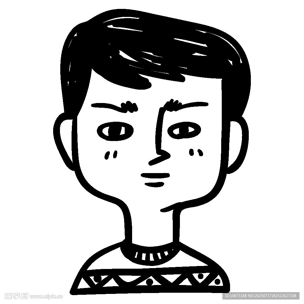 卡通风格男性头像