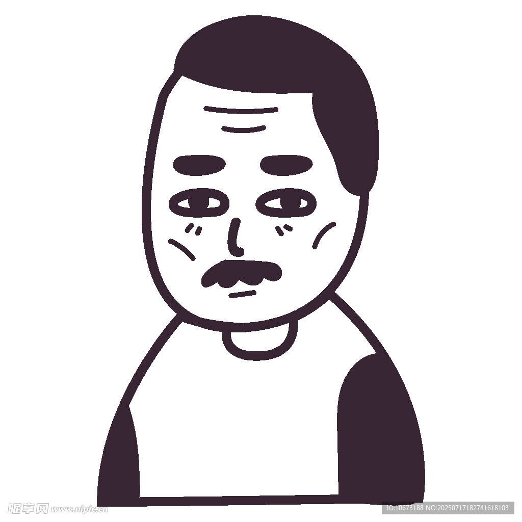 愁容男子卡通形象
