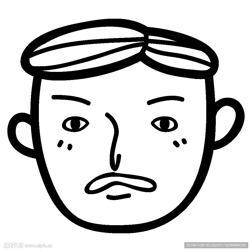 皱眉男子头像