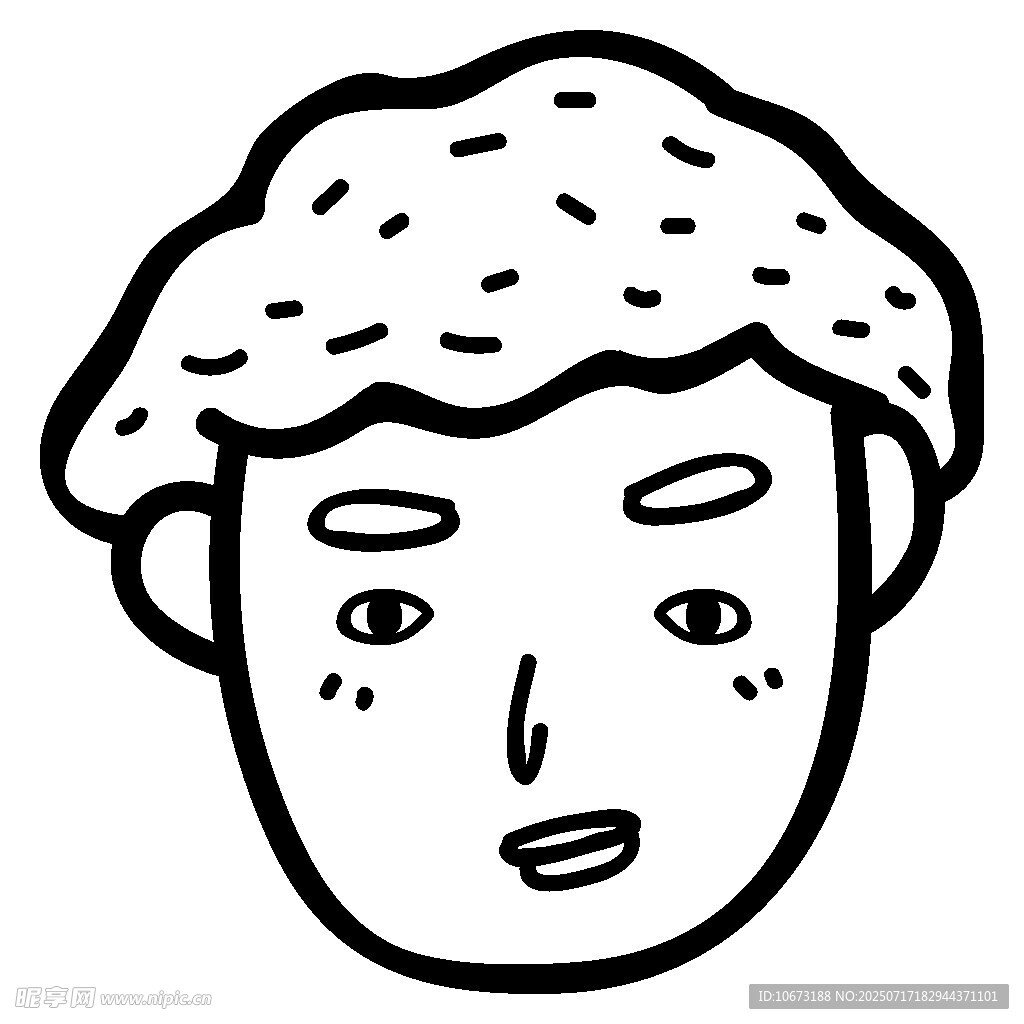 卡通风格男子头像