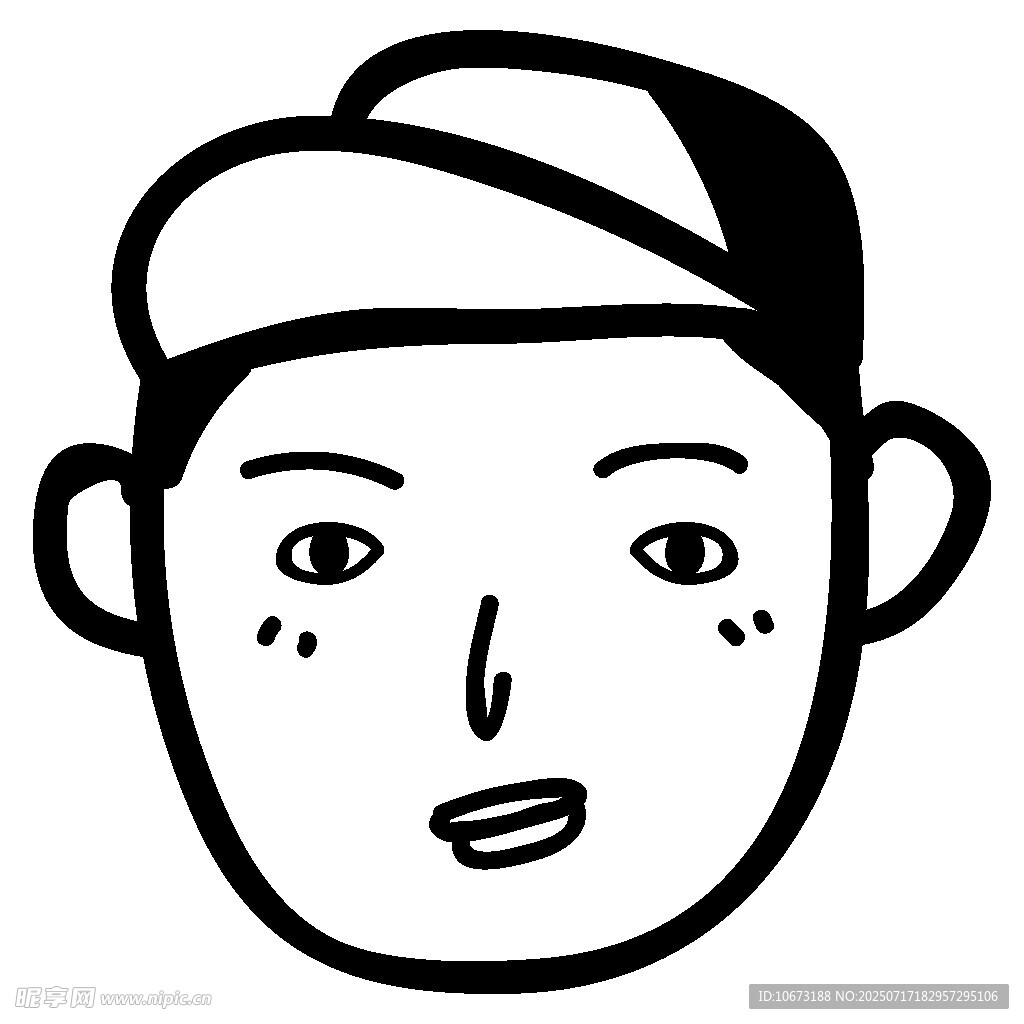 卡通风格男性头像