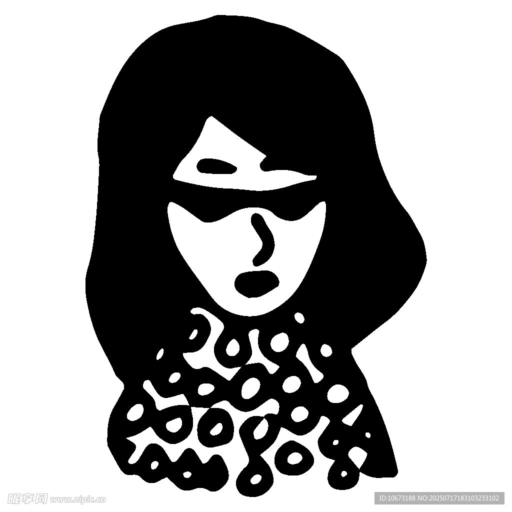 简约风格女性头像插画
