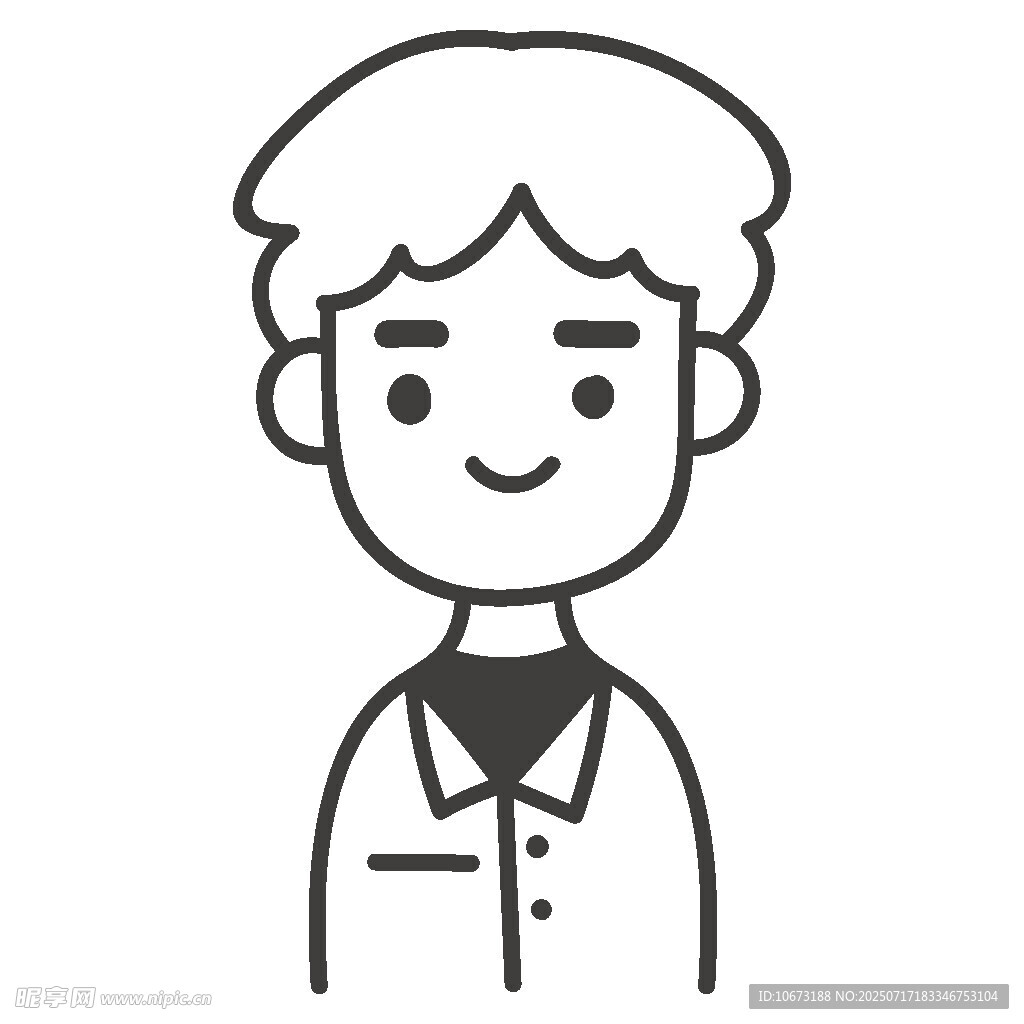 微笑男士头像