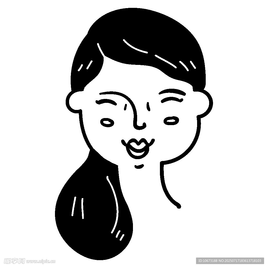 微笑女孩头像
