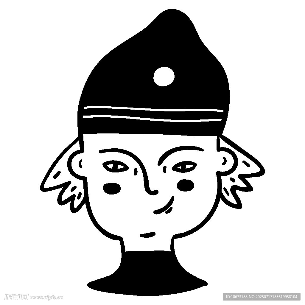 戴帽卡通人物头像