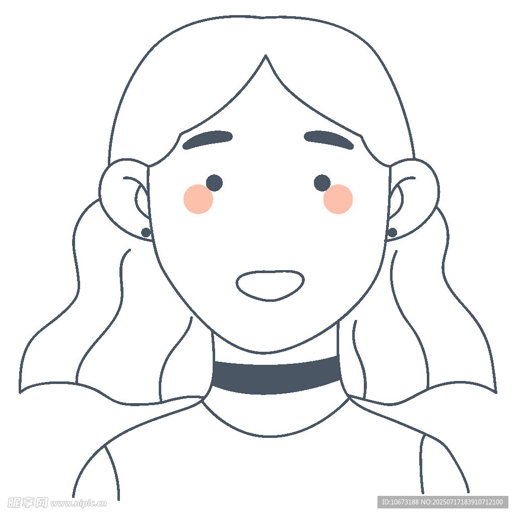 扎双马尾的可爱女孩